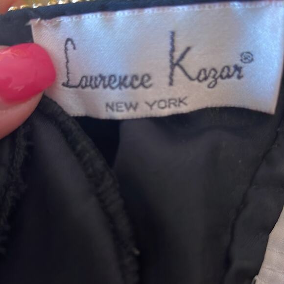 Laurence Kazar Vintage 80s Heavily Beaded Silk Cocktail Dress MP - Picture 12 of 16